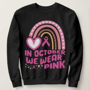 Roze Regenboog In Oktober We Draag Roze sweatshirt