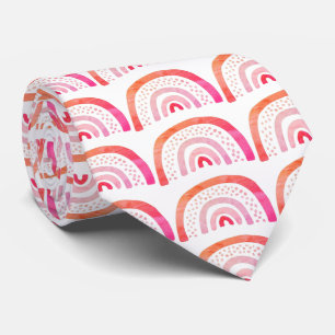 Roze Regenboog Patroon Stropdas