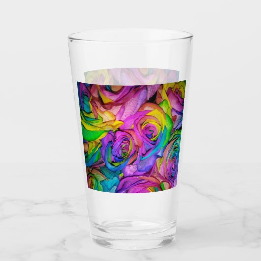 roze regenboog Rozen Glas (Voorkant)
