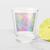 Roze regenboog Rozen - Shot Glas (Achterkant)