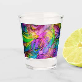 Roze regenboog Rozen - Shot Glas