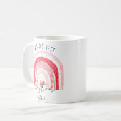 Roze Regenboog Werelds Beste Zus Valentijnsdag Koffiemok (Voorkant links)