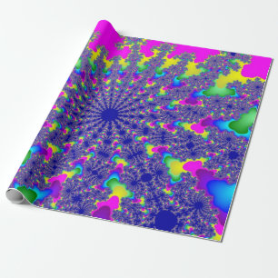 Roze regenboogbarst cadeaupapier