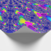 Roze regenboogbarst cadeaupapier (Hoek)