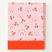 Roze regenboogCherry Pattern Notitieboek (Achterkant)