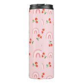 Roze regenboogCherry Pattern Thermosbeker (Achterkant)