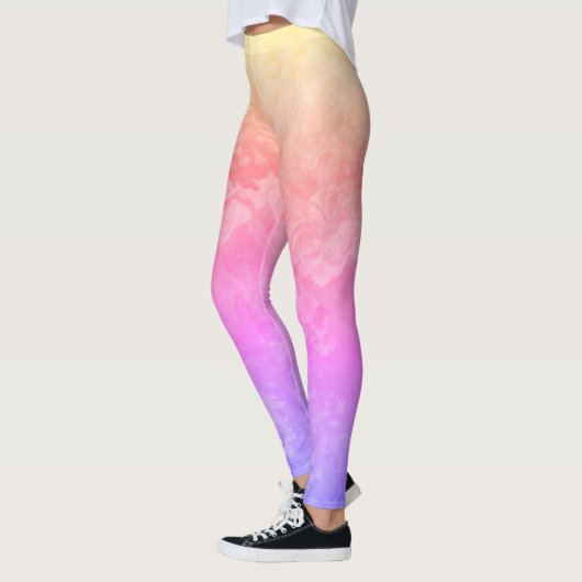 roze regenboogontwerp leggings (Links)