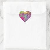 Roze regenboogsmelt hart sticker (Tas)