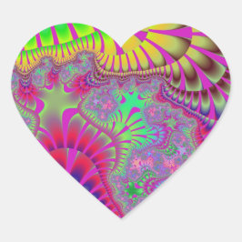 Roze regenboogsmelt hart sticker