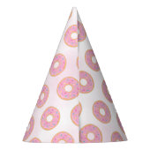 Roze regenboogspringen van Donut Birthday Feesthoedjes (Achterkant)