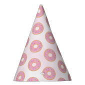 Roze regenboogspringen van Donut Birthday Feesthoedjes (Rechts)