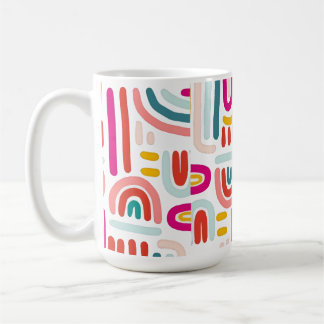 Roze Regenboombeker – Cute Zachte Pastel Koffiekop Koffiemok