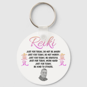  roze Reiki Beginselen Toetsen Sleutelhanger