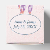 Roze reliëfdruk met bloemen bedankdoosjes (Bovenkant)