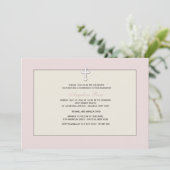 Roze religieuze uitnodiging (Staand voorkant)