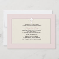 Roze religieuze uitnodiging