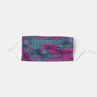 roze reptiel, draak, slang, camouflage huid stoffen mondmasker