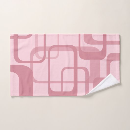 Roze Retro 60's Abstract patroon van 70's Bad Handdoek (Handdoek)