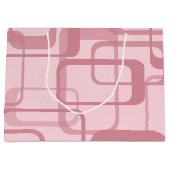 Roze Retro 60's Abstract patroon van 70's Groot Cadeauzakje (Voorkant)