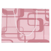 Roze Retro 60's Abstract patroon van 70's Groot Cadeauzakje (Achterkant)