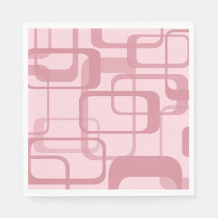 Roze Retro 60's Abstract patroon van 70's Servet