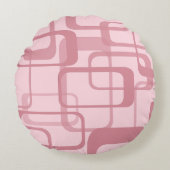 Roze retro Abstract patroon Rond Kussen (Voorkant)