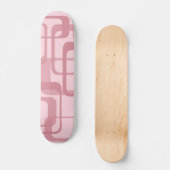 Roze retro Abstract patroon Skateboard (Voorkant)