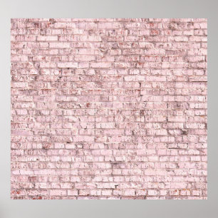 Roze Retro Brick: Verzadigd Abstract Poster