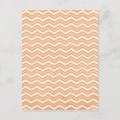 Roze. Retro Chevron Pattern Briefkaart (Voorkant)