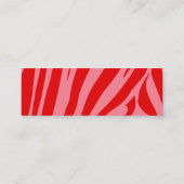 Roze Retro  Display douchekaart insert Mini Visitekaartje (Achterkant)