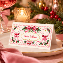 Roze Retro Friendsmas Aangepaste Gastnaam