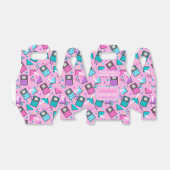 Roze Retro Gaming Verjaardag Bedankdoosjes (Uitgevouwen)