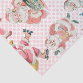 Roze Retro Groovy Kerstman Kerstmis Tissuepapier (Detail)