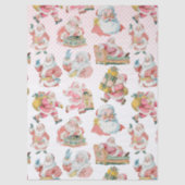 Roze Retro Groovy Kerstman Kerstmis Tissuepapier (Voorkant)