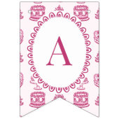 Roze Retro Hart Coquette Cherry Cake Vlaggetjes (Derde vlag)