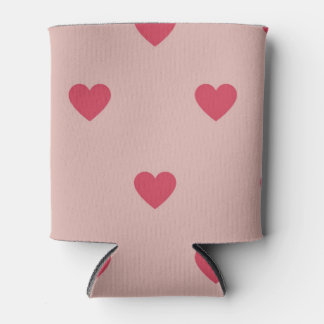 Roze Retro Heart Y2K-patroon met roze achtergrond Blikjeskoeler