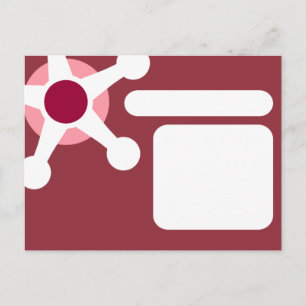 roze retro jax. briefkaart