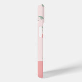 Roze Retro Kersen Aangepaste naam Monogram Case-Mate iPhone Case (Achterkant / Rechts)