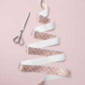 Roze Retro Kerstman Kerst Lint