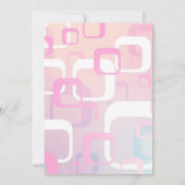 Roze Retro Mid-Century Modern Opvulbaar Kaart (Achterkant)