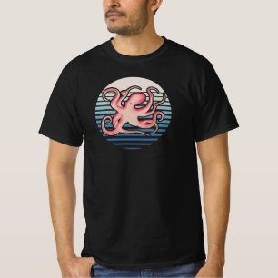 Roze retro Octopus T-Shirt