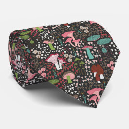 Roze Retro Paddestoel Stropdas