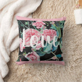 Roze Retro Roos Rozen Liefde Decor Kussen (Deken)