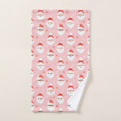 Roze retro Santa Clause Kitchen Towel Handdoek (Handdoek)
