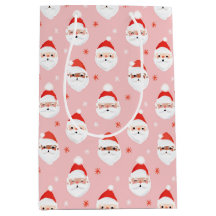 Roze Retro Santa Clause Verpakkingspapier