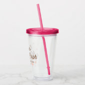 Roze Retro Stars Nash Bash Bachelorette Acryl Drinkbeker (Links)