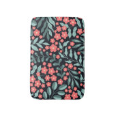 Roze retro stijl bloeiende bloemen in Scandinavisc Badmat (Voorkant Verticaal)