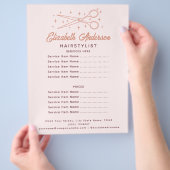 Roze Retro Typografie Haarstylist Flyer (Hand)