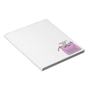 Roze Retro Vintage Schrijfmachine Van De Schrijfta Notitieblok