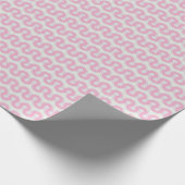 Roze Retro Wavy Cadeaupapier (Hoek)